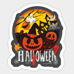 Happy halloween T-shirt, Halloween party T-shirt. Sticker